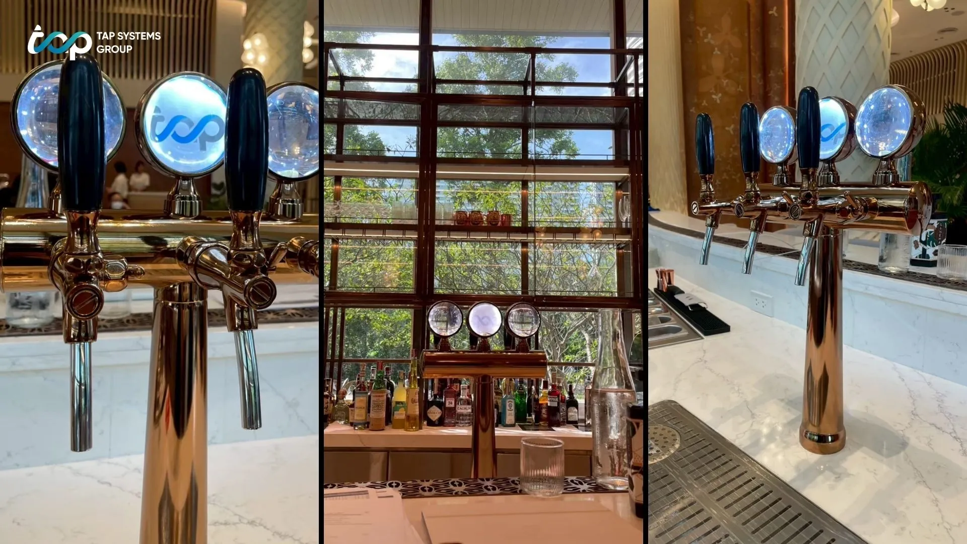 Tap Wave self-pour beverage wall for hotels and self-service bars